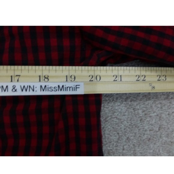 Bowery & Brooke Red and Black Long Sleeve, Button-Up Shirt - Picture 8 of 9
